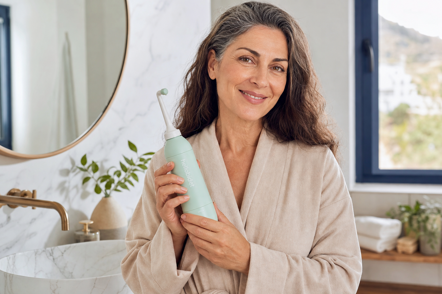 Helena, 47 anos, com o BidelComfort